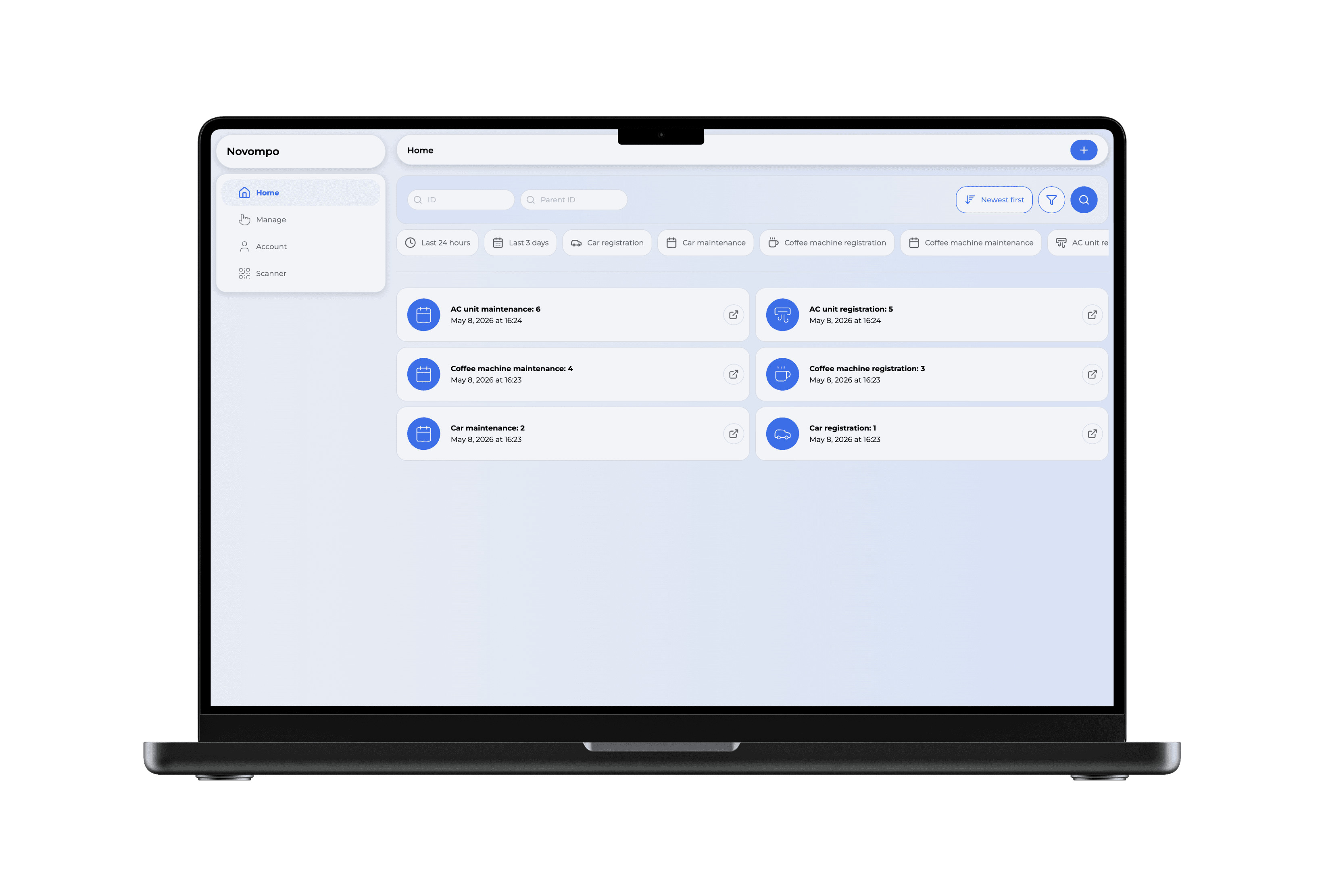 Novompo business dashboard preview